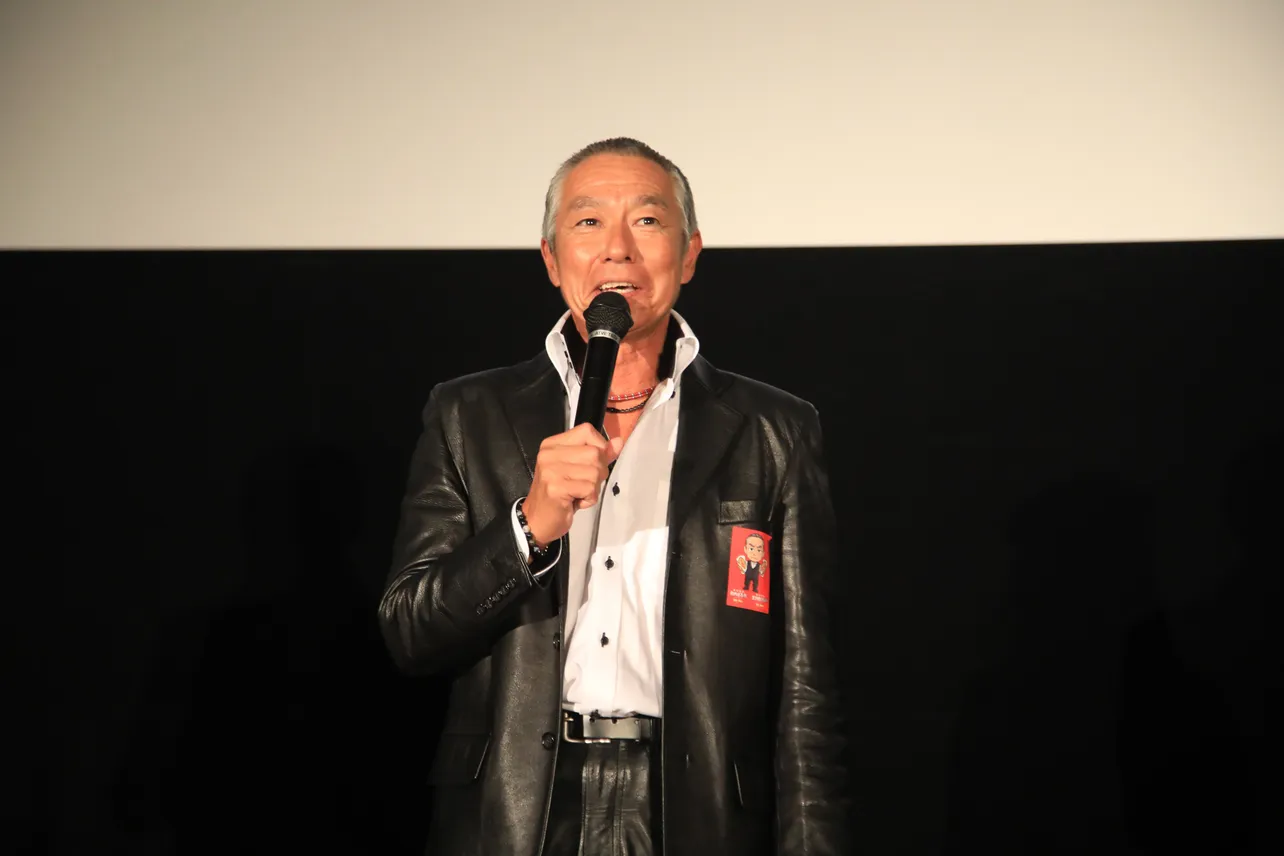 大仙市で行われた映画「室井慎次　敗れざる者」舞台あいさつ