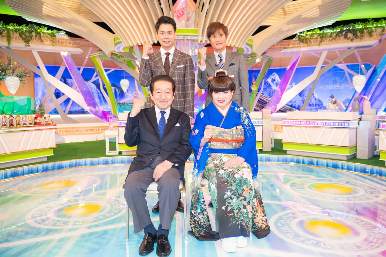 「世界ふしぎ発見!3時間スペシャル」に出演した草野仁、黒柳徹子、石井亮次、野々村真