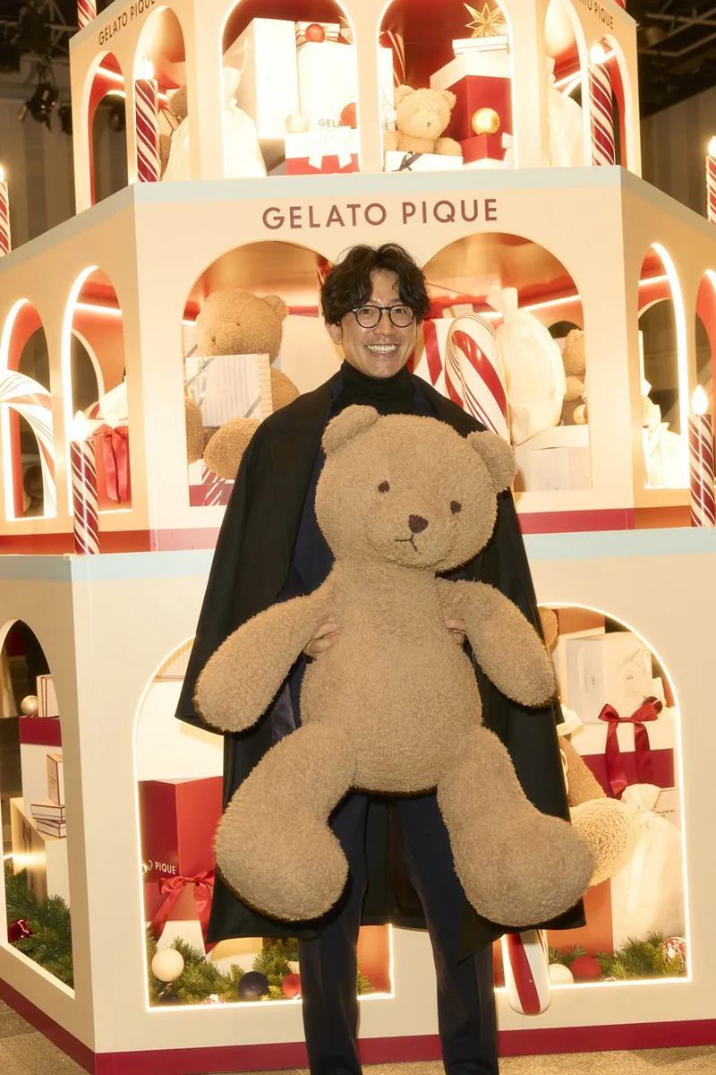 ジェラート ピケ最大級のポップアップイベント「GELATO PIQUE CHRISTMAS GIFT MARKET 2024」に来場した櫻井貴史