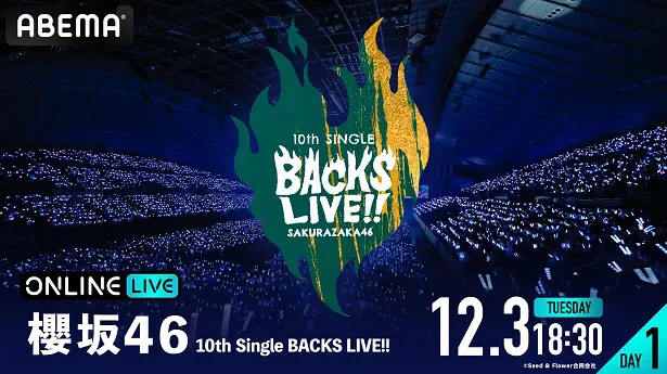 生配信が決定した櫻坂46による「櫻坂46 10th Single BACKS LIVE!!」【DAY1】