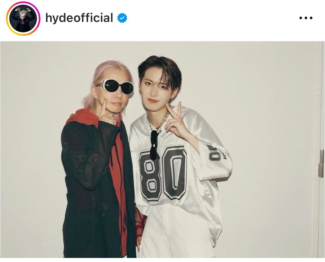 ※画像はHYDE公式Instagram(hydeofficial)のスクリーンショット