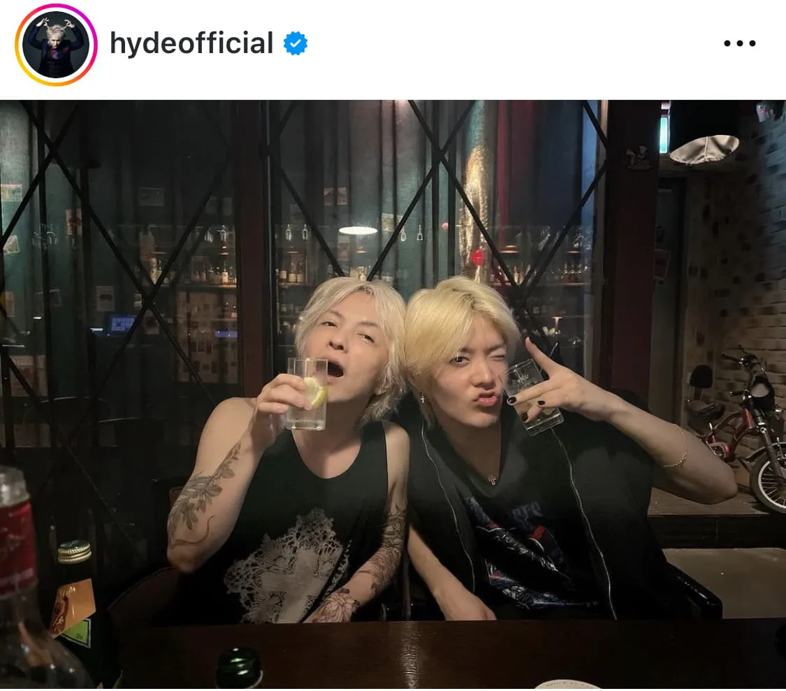 ※画像はHYDE公式Instagram(hydeofficial)のスクリーンショット