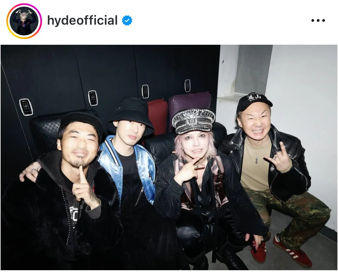 ※画像はHYDE公式Instagram(hydeofficial)のスクリーンショット