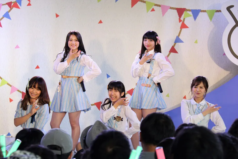 フジテレビ本社屋「フジさんのヨコ」で行われた「SKE48 CAFE＆SHOP出張イベント」に登場したSKE48メンバー