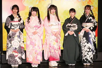 イコノイジョイの“わんだふぉー☆世代”5人が振り袖姿を披露「世間をびっくりさせる活躍を見せたい」