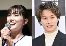 芳根京子&鈴木伸之、撮影合間にお煎餅をパクッ…ファンからは「あざとかわいい」の声<まどか26歳、研修医やってます!>