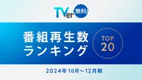 TVerの2024年10～12月期｢番組再生数ランキング｣が発表