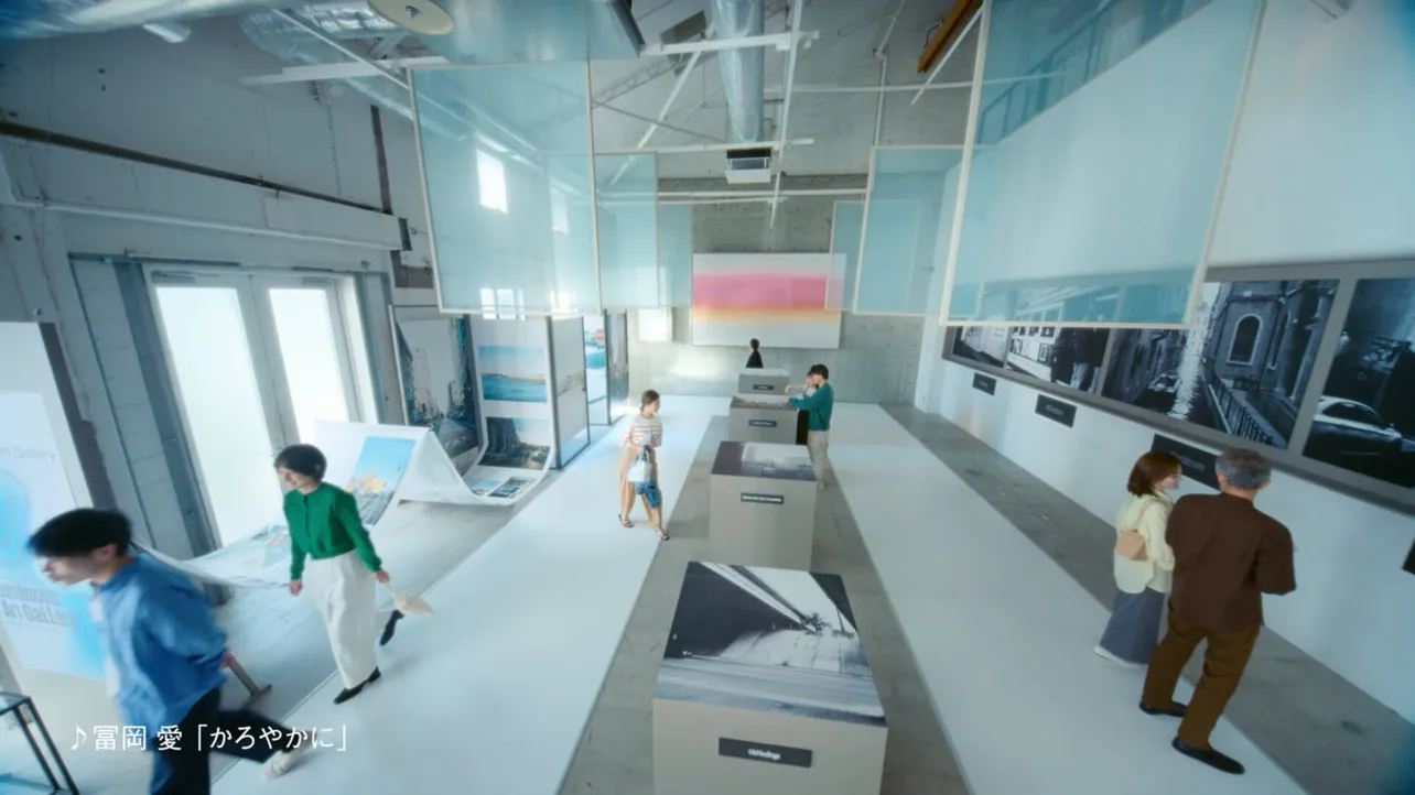 吉高由里子、本格的な美術館セットで新CM撮影