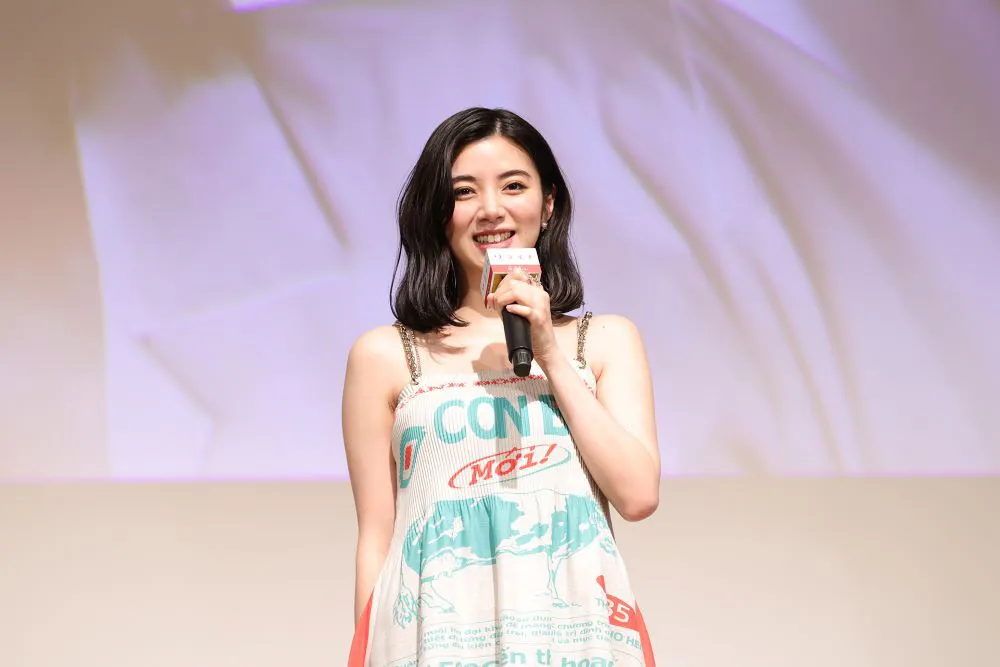 映画「リライト」の学⽣試写会イベントに登壇した池田エライザ