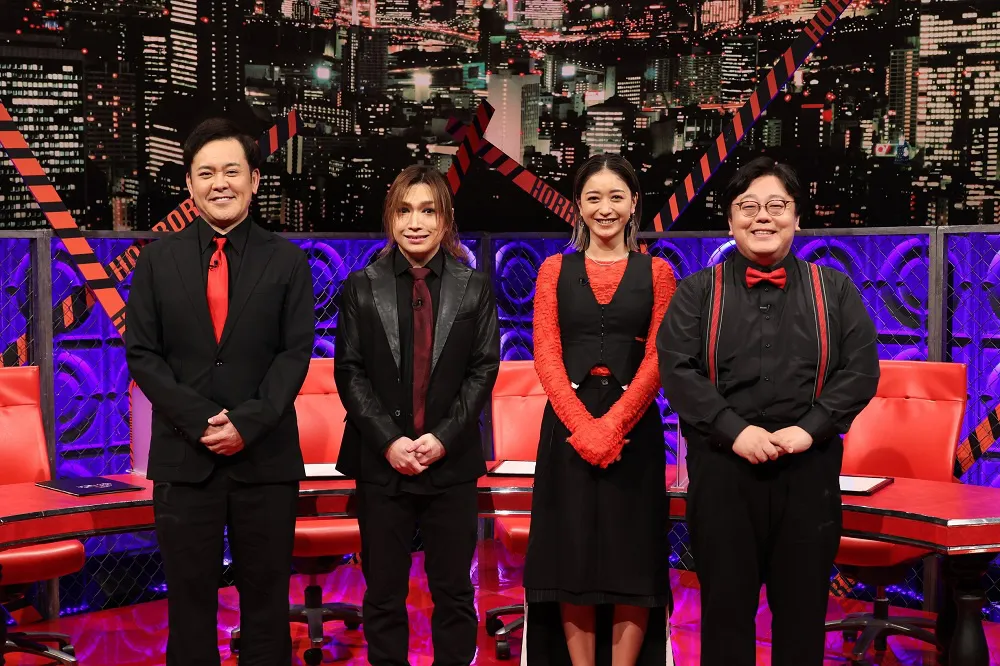 (左から)有田哲平、鬼龍院翔、池田美優、関太