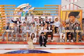 (一列目左から)佐久間みなみ(フジテレビアナウンサー)、浜田雅功、(二列目左から)池田親興、内川聖一、片岡篤史、杉谷拳士、前田幸長、成瀬善久、白井一幸、阿波野秀幸、星野伸之、(三列目左から)飯田哲也、銀次、田口壮、能見篤史、東尾修、辻発彦