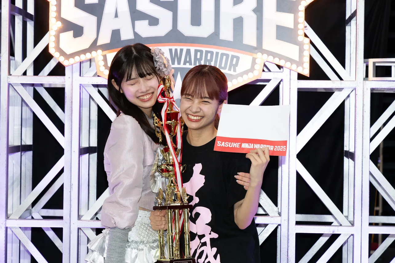 「SASUKEアイドル予選会」で優勝したukka・結城りなと応援の葵るな