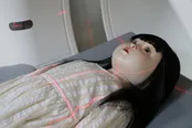 検査を受ける人形