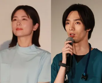 “小芝風花 with B”…清水尋也＆羽谷勝太に挟まれ決めポーズする姿に「35億！」など反響＜19番目のカルテ＞