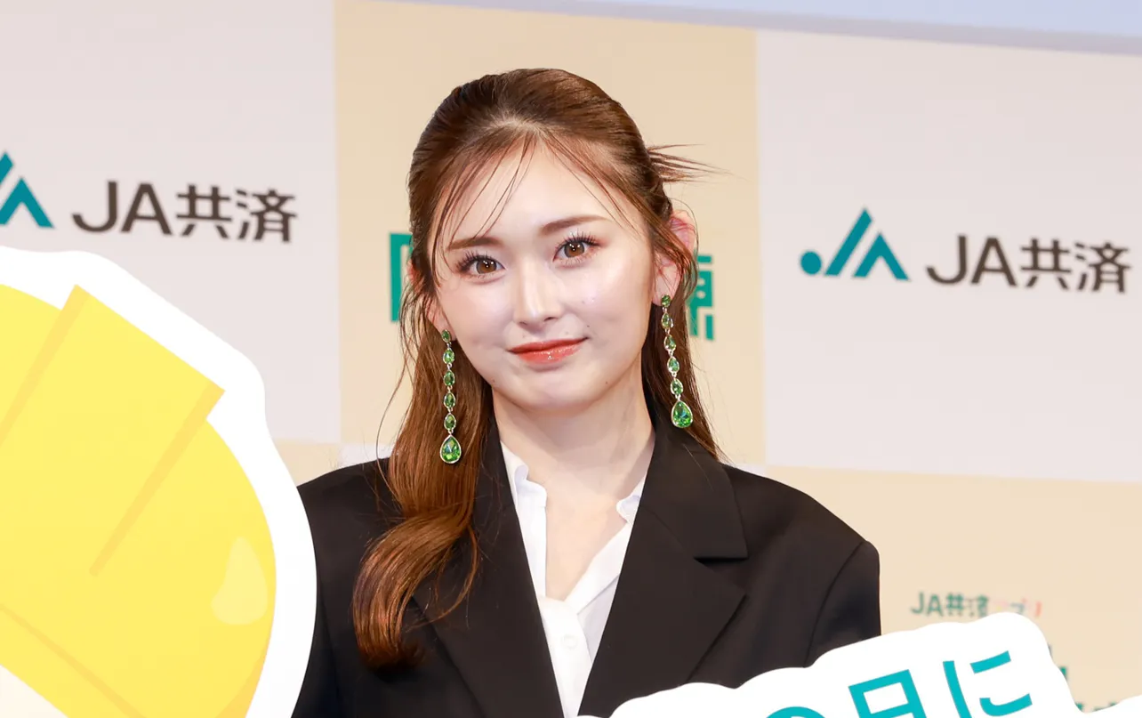 「JA共済 デジタル防災訓練発表会」に登場したゆうちゃみ