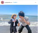 【写真】斎藤工＆永尾柚乃、「顔を見合わせる姿が“本物の親子”のよう…」かわいい2ショット