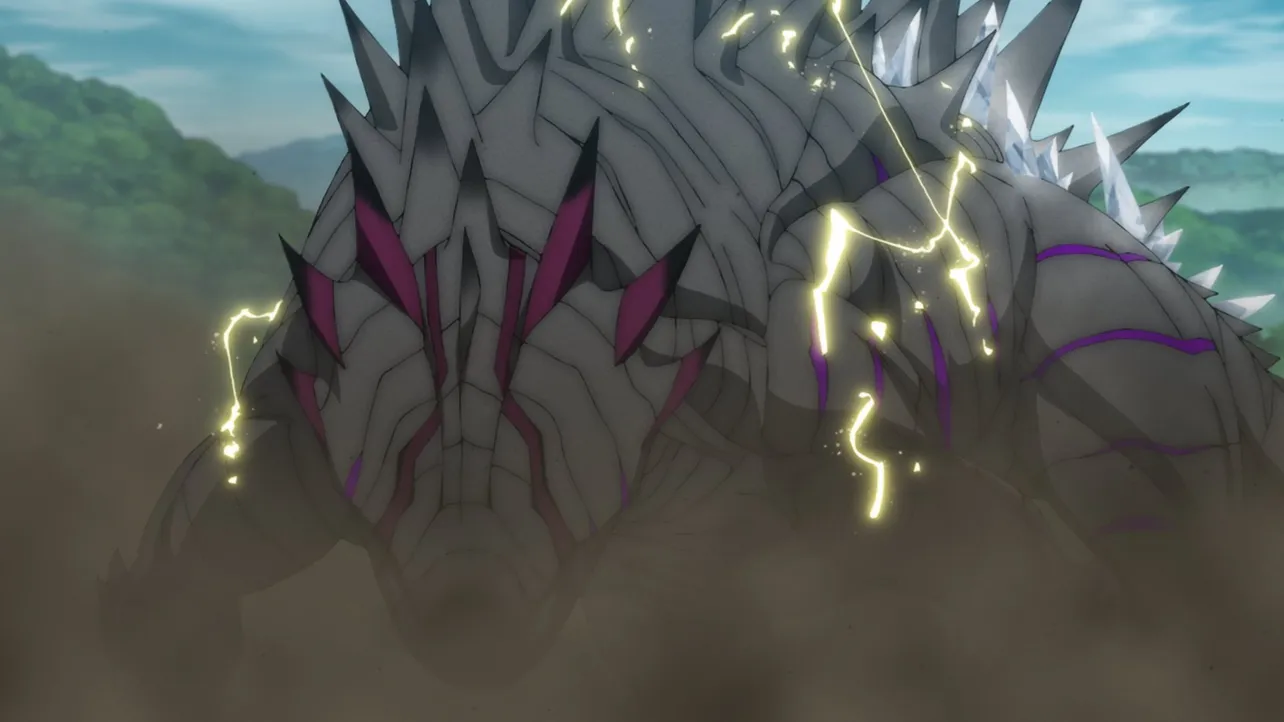 【写真】迫力の作画で描かれた巨大な土竜型本獣