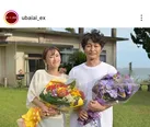 松本まりか＆安田顕、花束と笑顔のクランクアップツーショット
