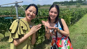 ほろ酔いの羽田美智子、楽しい笑いが止まらない…　剛力彩芽と行く信州の酒・グルメ・絶景巡り旅＜ほろ酔い仲良し旅＞