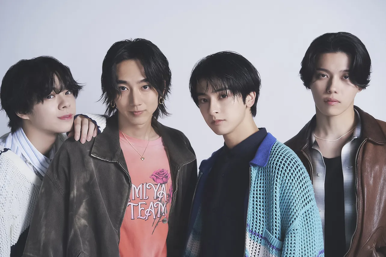 【写真】今作への思いを明かす駒木根葵汰、新原泰佑、宇佐卓真、南雲奨馬