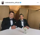 EXILE TAKAHIRO＆登坂広臣、“雨宮兄弟”の食事会報告ショットでバックハグ「カップルですか？」と反響