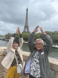 【写真】村井美樹、寺島進とエッフェル塔ポーズでヨーロッパ旅を満喫
