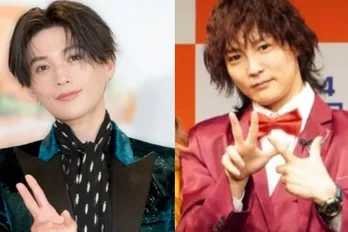 八木勇征＆すがちゃん最高No.1、キメ顔ツーショットに「イケメンコンビ！」の声＜推しが上司になりまして フルスロットル＞