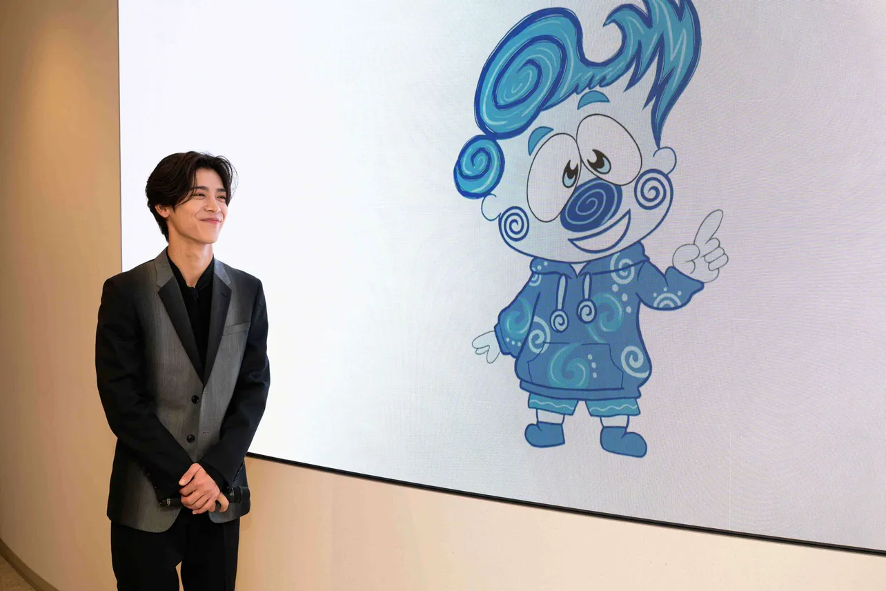 【写真】約半年構想したうず助について愛情たっぷりに話す松島