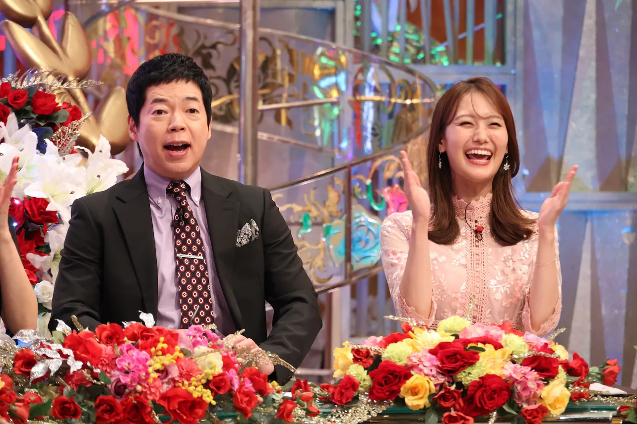 左から：今田耕司、井上清華(フジテレビアナウンサー)