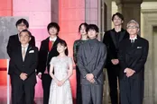 (左より)細田守監督、吉田鋼太郎、染谷将太、芦田愛菜、斉藤由貴、岡田将生、宮野真守、松重豊