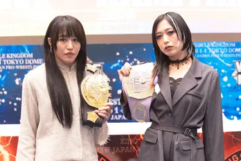 上谷沙弥、朱里とのW王座戦で“視聴率100%”宣言 朱里はIWGP女子への特別な思いを吐露