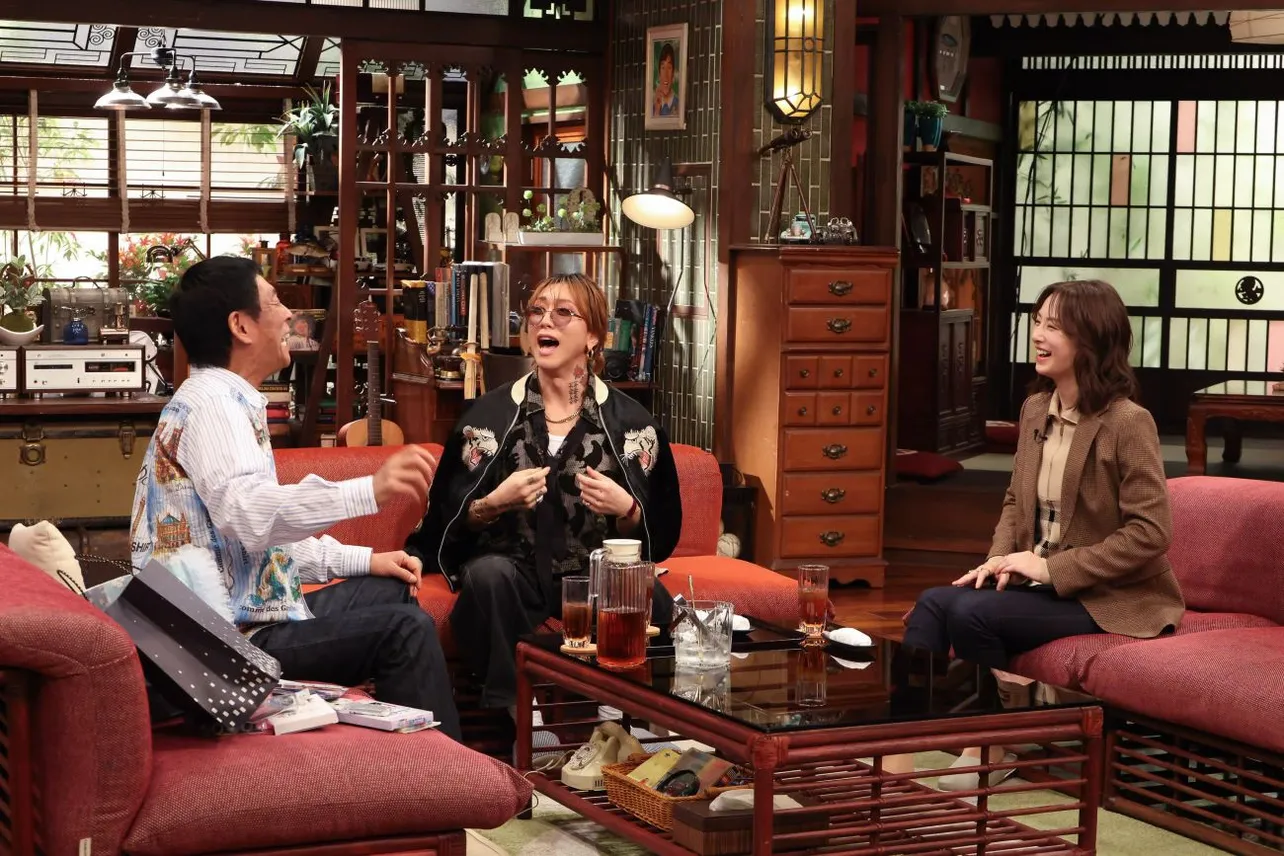 4年ぶりの出演の北川と、さんまと初対面の渋谷