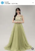 鈴木愛理、黄緑色のドレス姿がかわいい