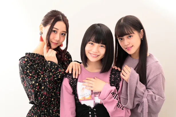 SKE48の古畑奈和、小畑優奈、竹内彩姫にインタビュー(写真左から)
