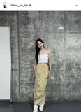 TWICE・ミナ、ミニスカワンピ姿を投稿、美肌＆美脚＆美デコルテあらわ…「綺麗すぎる」「本物のプリンセス」などファン絶賛