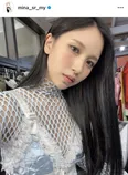 TWICE・ミナ、ミニスカワンピ姿を投稿、美肌＆美脚＆美デコルテあらわ…「綺麗すぎる」「本物のプリンセス」などファン絶賛