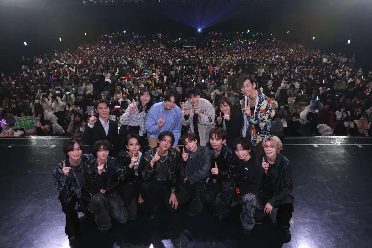  (左上から時計回りに)細田善彦、井頭愛海、高野洸、草川拓弥、渡邉美穂、吉田健悟、ICEx