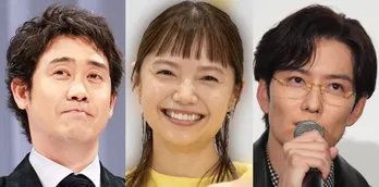 大泉洋、岡田将生に顔まで寄せる“顔芸”披露　宮崎あおいとの3ショットに「最高！もっと見たい」の声＜ちょっとだけエスパー＞