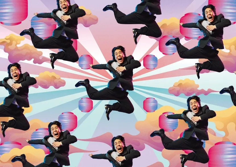 六本木で掲出中の令和ロマン「漫才万歳」ポスター