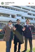 【写真】中川大志&沢村一樹&吉沢悠、パドックでの3ショット
