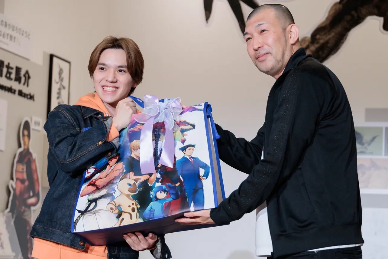 CREATIVE MUSEUM TOKYO「大カプコン展 ―世界を魅了するゲームクリエイション」会場に登場した宇野昌磨