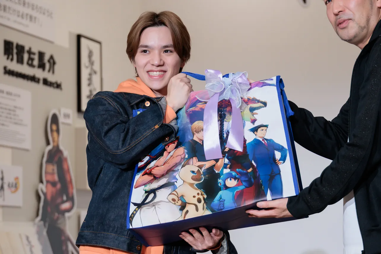 CREATIVE MUSEUM TOKYO「大カプコン展 ―世界を魅了するゲームクリエイション」会場に登場した宇野昌磨