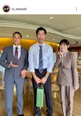 倉科カナ＆関口メンディー＆阿久津仁愛、撮影の合間にお茶目なポーズをするオフショットに「かわいい3ショットですね」と反響＜コーチ＞