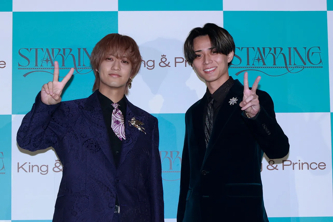 『STARRING』プレミアナイトの囲み取材に登壇した高橋海人、永瀬廉