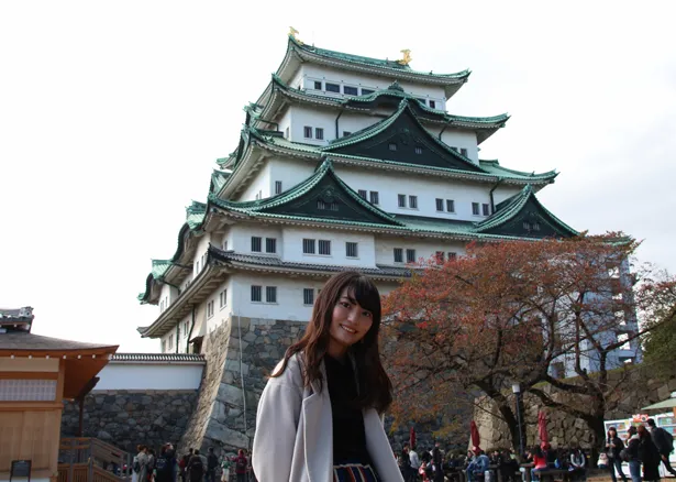 撮影前には名古屋城を訪れた