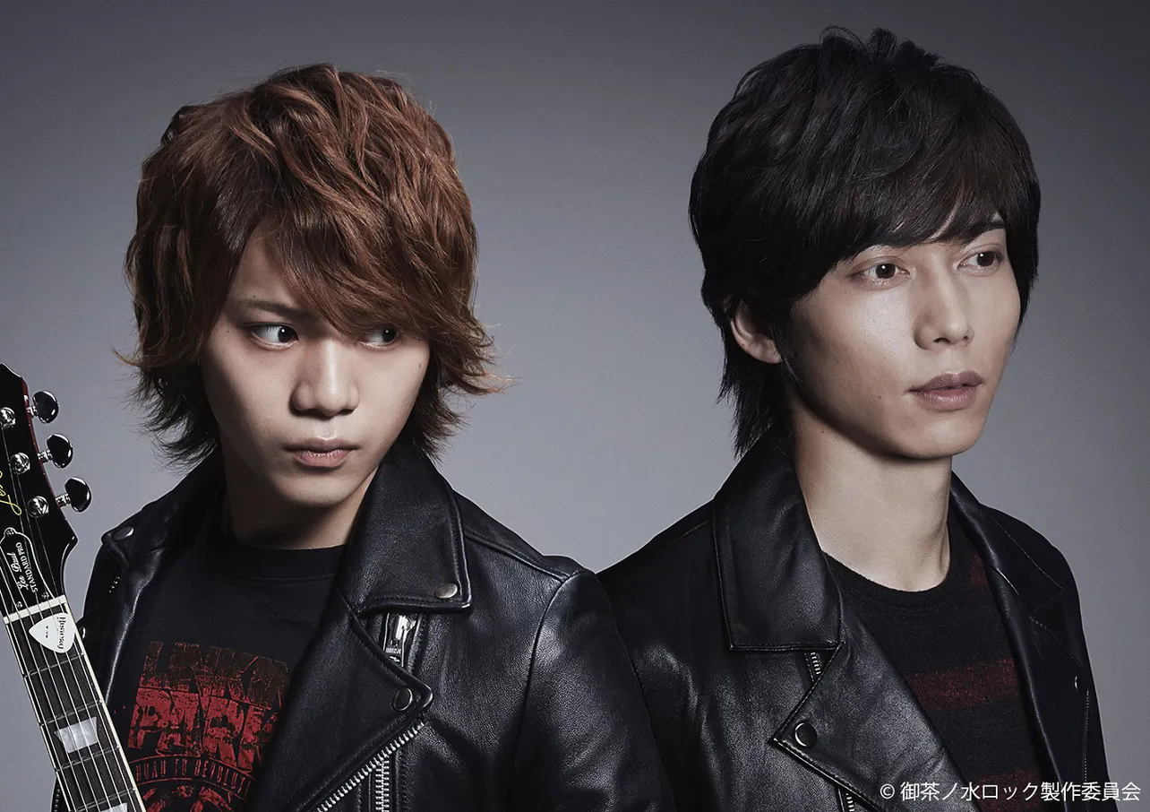 ロックバンドにかける青春ドラマ「御茶ノ水ロック」に出演する佐藤流司（左）と染谷俊之（右）