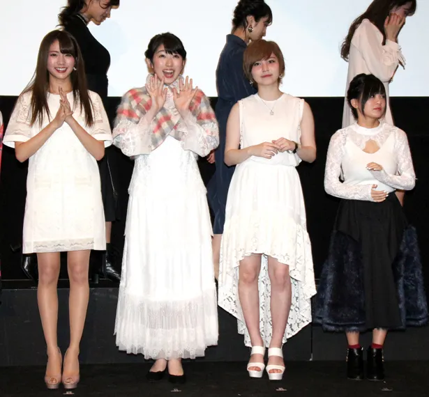 【写真を見る】“最強の高校”白糸台高校メンバーを演じた志田友美、日比美思、岩田華怜、RaMu(写真左から)