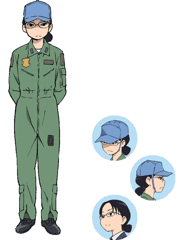 柿保令美(CV：釘宮理恵)は、岐阜基地の飛行班長で、階級は2等空佐。非常に気が強いクールビューティーだが、実は怖がりで泣き上戸