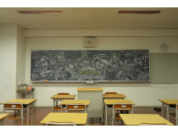 画像 僕のヒーローアカデミア 黒板チョークアート で 高校3年生にサプライズメッセージ 2 2 Webザテレビジョン