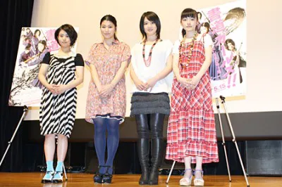 映画「書道ガールズ!!」公開記念トークショーに出席した高畑充希、成海璃子、桜庭ななみ、小島藤子（写真左から。山下リオは途中退席）